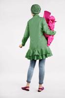 Vêtements hijab VERT TUNIQUE BOUTONNÉE À VOLANTS 8470 