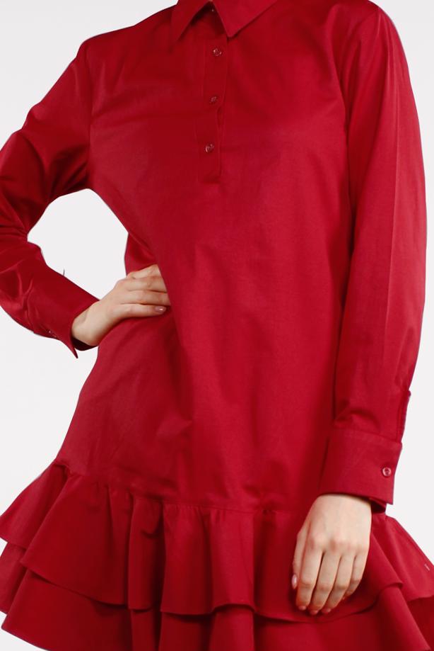 Vêtements hijab  FLOUNCE-HEM BUTTONED TUNIC 8470  - TRENDTESETTÜR