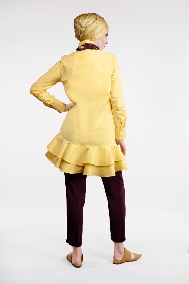 Vêtements hijab  FLOUNCE-HEM BUTTONED TUNIC 8470  - TRENDTESETTÜR