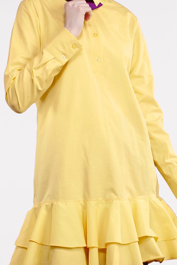 Vêtements hijab  FLOUNCE-HEM BUTTONED TUNIC 8470  - TRENDTESETTÜR