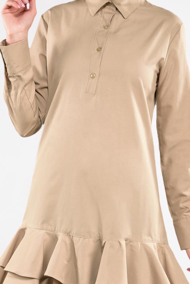 Vêtements hijab  FLOUNCE-HEM BUTTONED TUNIC 8470  - TRENDTESETTÜR