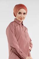 Vêtements hijab ROSE TUNIQUE BOUTONNÉE À VOLANTS 8470 