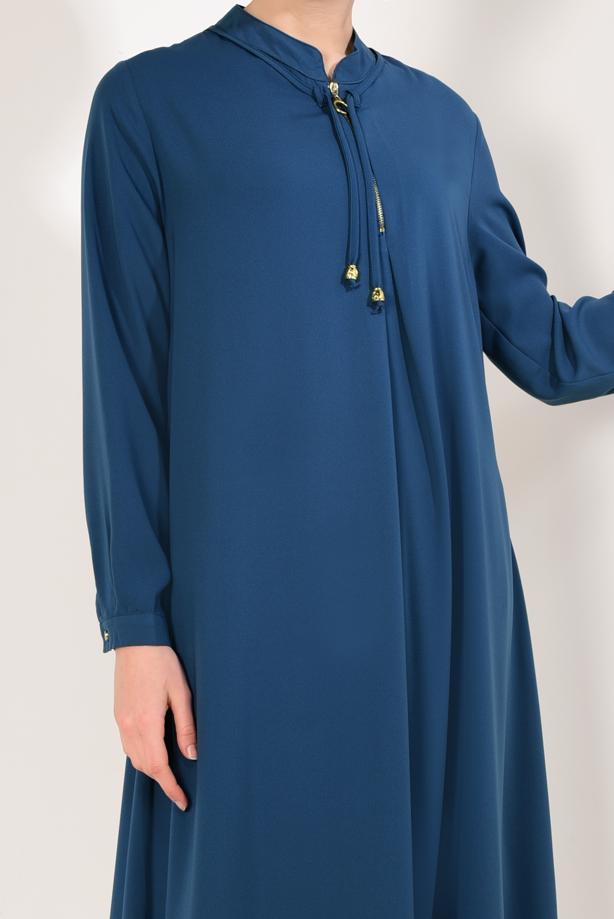 Vêtements hijab  ASYMMETRIC CUT ZIPPED TUNIC 8588  - TRENDTESETTÜR