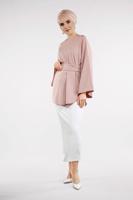 Hijab clothing POWDER BELTED BALLON SLEEVE TUNIC 8792 