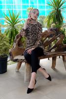 Hijab clothing BLACK PRINTED TUNIC 9101 