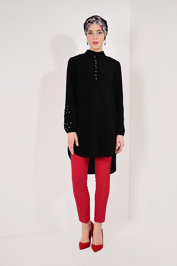 Vêtements hijab  GEM EMBROIDERED TUNIC 9548 - TRENDTESETTÜR