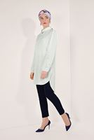 Hijab clothing ECRU GEM EMBROIDERED TUNIC 9548