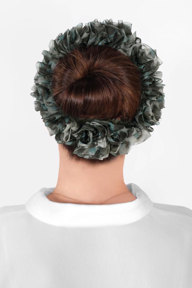 Hijab clothing GREEN T 41020 ALVİNA ŞİFON TOPUZ TOKASI - TRENDTESETTÜR