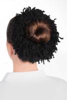 Tesettür giyim SİYAH T 41021 ALVİNA PUF TOPUZ TOKASI