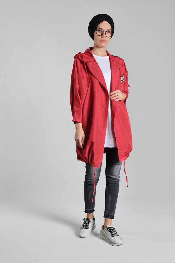 Vêtements hijab  HOODED PRINTED RAINCOAT 4203-2  - TRENDTESETTÜR