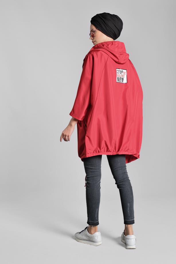 Vêtements hijab  HOODED PRINTED RAINCOAT 4203-2  - TRENDTESETTÜR