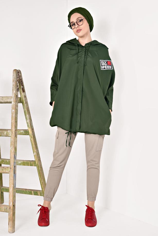 Vêtements hijab  HOODED PRINTED RAINCOAT 4203-2  - TRENDTESETTÜR