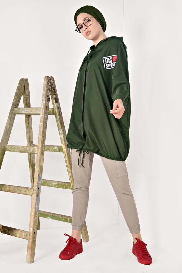 Vêtements hijab  HOODED PRINTED RAINCOAT 4203-2  - TRENDTESETTÜR