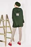 Vêtements hijab KAKI IMPERMÉABLE OURLET À SMOCKS 4203-2 