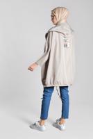 Vêtements hijab BEIGE IMPERMÉABLE OURLET À SMOCKS 4203-2 