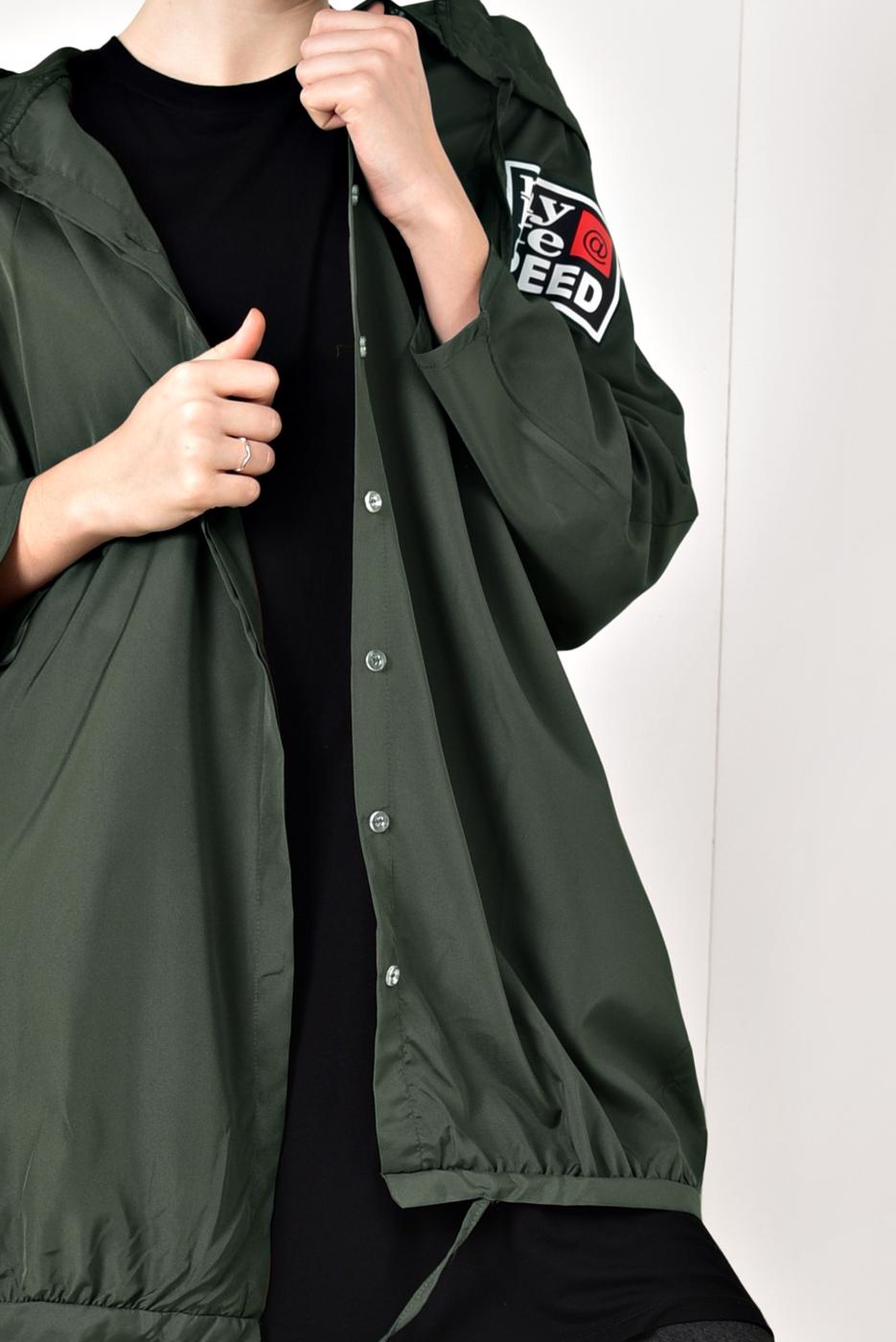 Vêtements hijab KAKI IMPERMÉABLE OURLET À SMOCKS 4203-2 