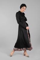 Vêtements hijab NOIR TRENCH-COAT BOUTONNÉ 8033-1