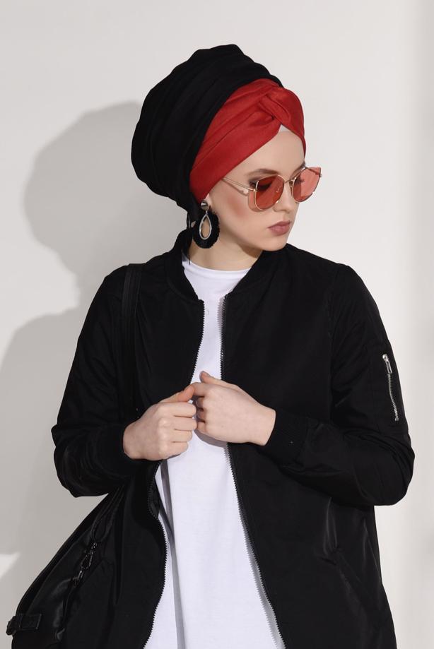 Vêtements hijab  ZIPPED TRENCH-COAT 043  - TRENDTESETTÜR