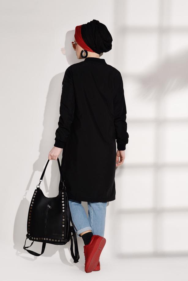 Vêtements hijab  ZIPPED TRENCH-COAT 043  - TRENDTESETTÜR