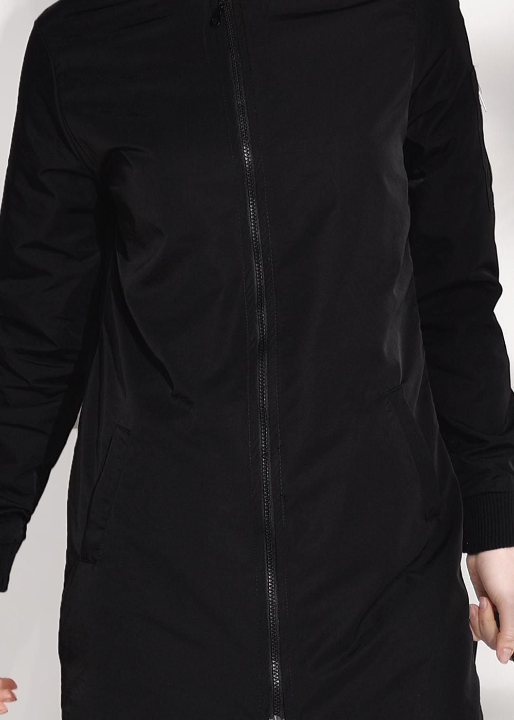 Vêtements hijab NOIR TRENCH-COAT ZIPPÉ 043