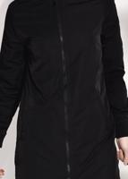 Vêtements hijab NOIR TRENCH-COAT ZIPPÉ 043