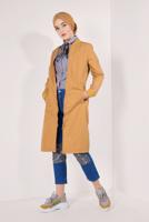 Hijab clothing ORANGE ZIPPED TRENCH-COAT 043 