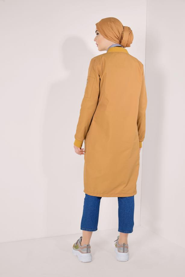 Vêtements hijab  ZIPPED TRENCH-COAT 043  - TRENDTESETTÜR