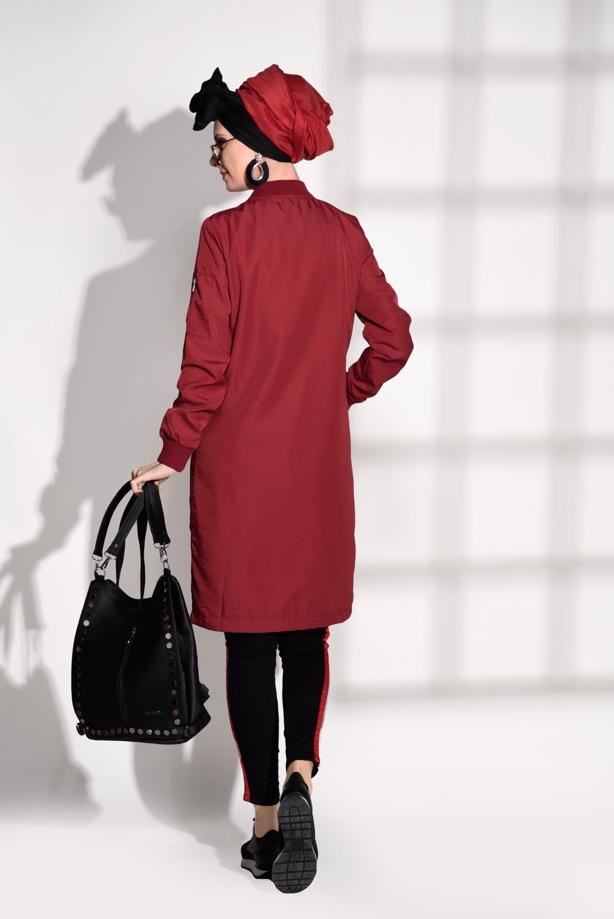 Vêtements hijab  ZIPPED TRENCH-COAT 043  - TRENDTESETTÜR