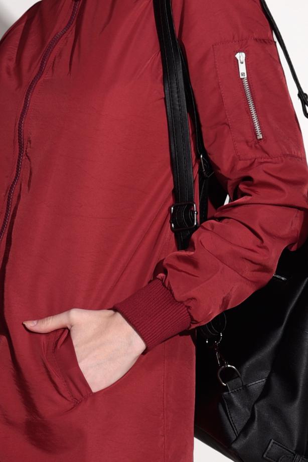 Vêtements hijab  ZIPPED TRENCH-COAT 043  - TRENDTESETTÜR