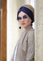 Hijab clothing BEIGE ZIPPED TRENCH-COAT 043 