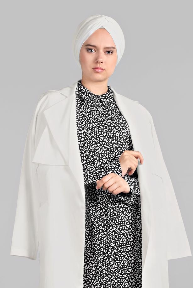 Vêtements hijab  TIE-FRONT TRENCH-COAT 0243  - TRENDTESETTÜR