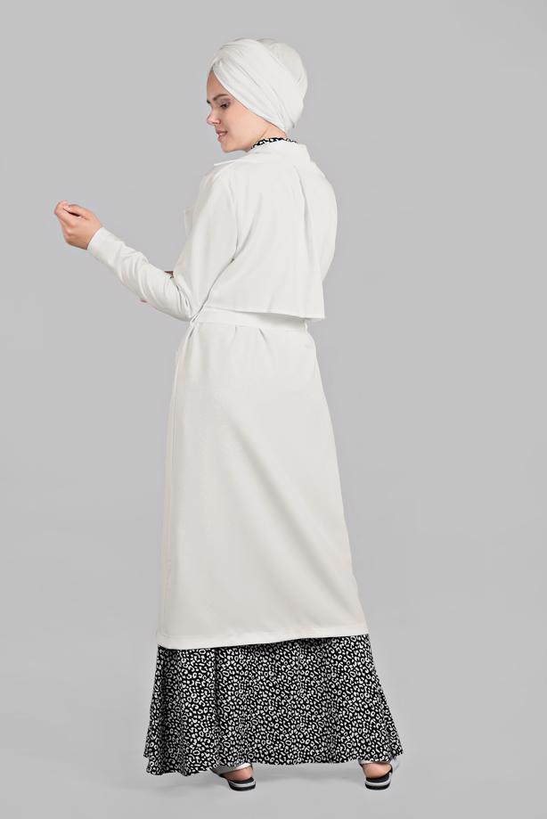 Vêtements hijab  TIE-FRONT TRENCH-COAT 0243  - TRENDTESETTÜR