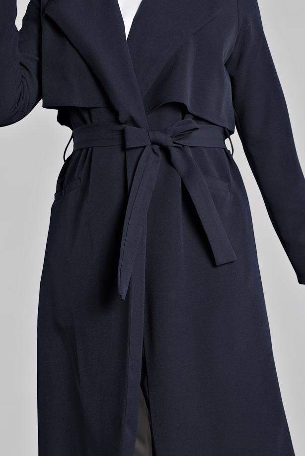 Vêtements hijab  TIE-FRONT TRENCH-COAT 0243  - TRENDTESETTÜR