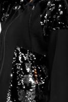 Hijab clothing BLACK SEQUINNED TRENCH-COAT 651 