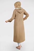 Tesettür giyim KAHVE PUL PAYETLİ TRENÇKOT 651