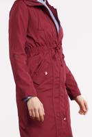 Vêtements hijab ROUGE BORDEAUX TRENCH-COAT ZIPPÉ 853