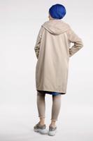 Tesettür giyim BEJ CEPLİ ÖNDEN FERMUARLI TRENÇKOT 920