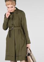 Tesettür giyim HAKİ KEMER DETAYLI TRENÇKOT 1241 