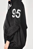 Vêtements hijab NOIR IMPERMÉABLE ZIPPÉ À CAPUCHE 1403 