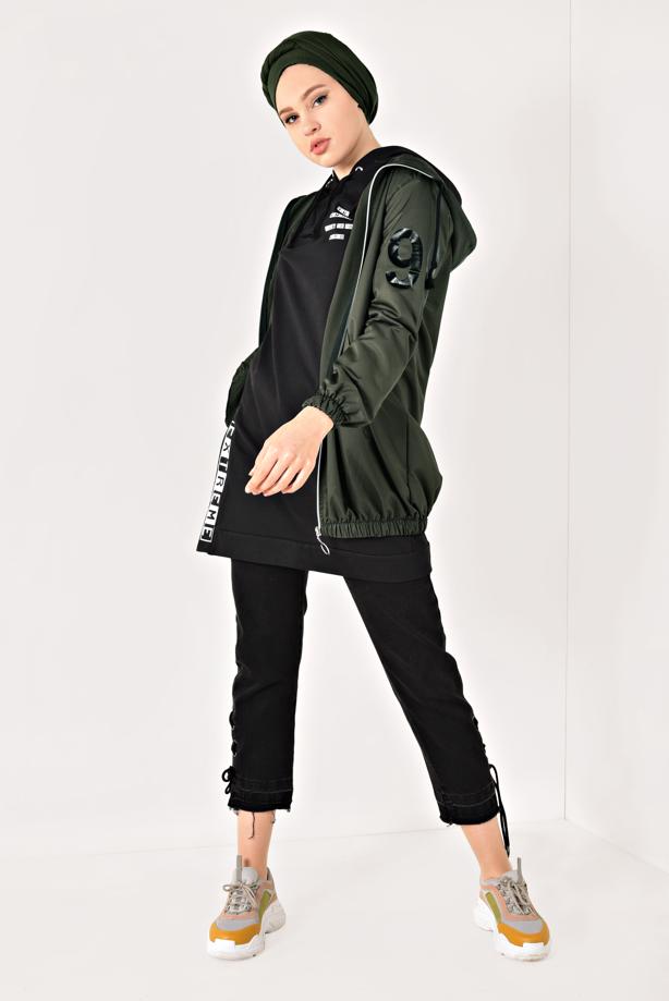 Vêtements hijab  ZIPPED HOODED RAINCOAT 1403  - TRENDTESETTÜR