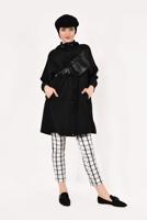 Vêtements hijab NOIR TRENCH-COAT À VOLUME À CAPUCHE 1982