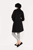 Vêtements hijab NOIR TRENCH-COAT À VOLUME À CAPUCHE 1982