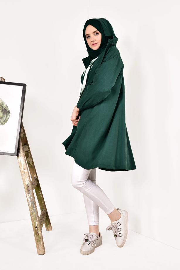 Vêtements hijab  VOLUMINOUS HOODED TRENCH-COAT 1982  - TRENDTESETTÜR