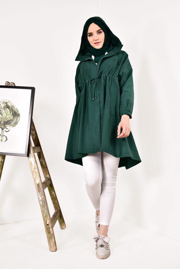 Vêtements hijab  VOLUMINOUS HOODED TRENCH-COAT 1982  - TRENDTESETTÜR