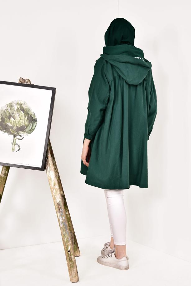 Vêtements hijab  VOLUMINOUS HOODED TRENCH-COAT 1982  - TRENDTESETTÜR