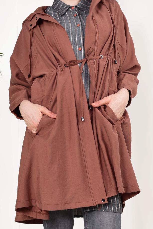 Vêtements hijab  VOLUMINOUS HOODED TRENCH-COAT 1982  - TRENDTESETTÜR