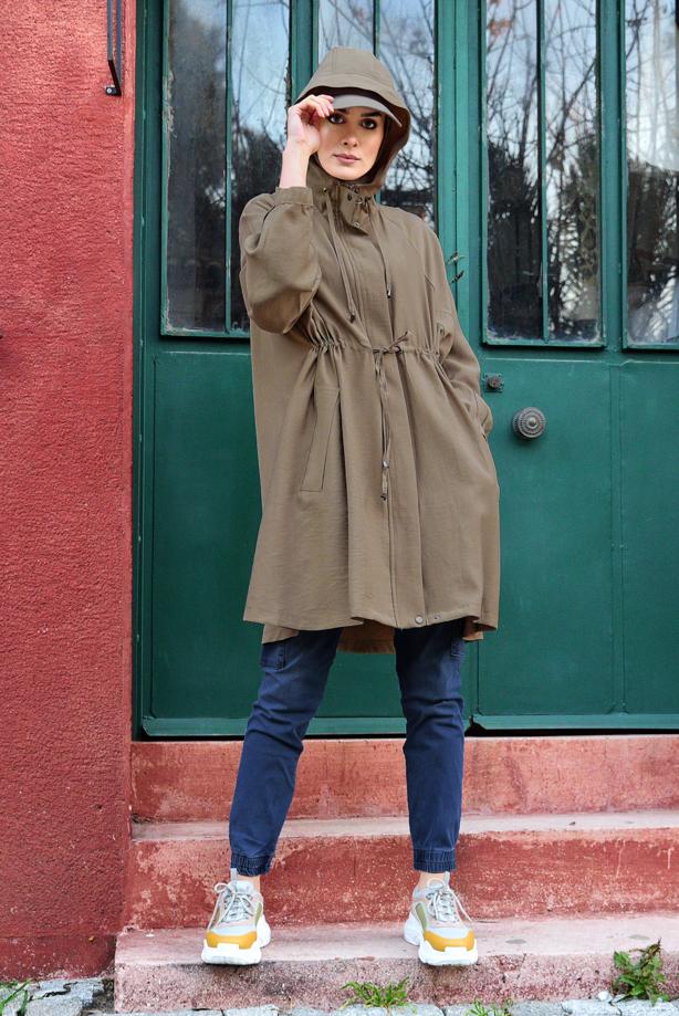 Vêtements hijab  VOLUMINOUS HOODED TRENCH-COAT 1982  - TRENDTESETTÜR