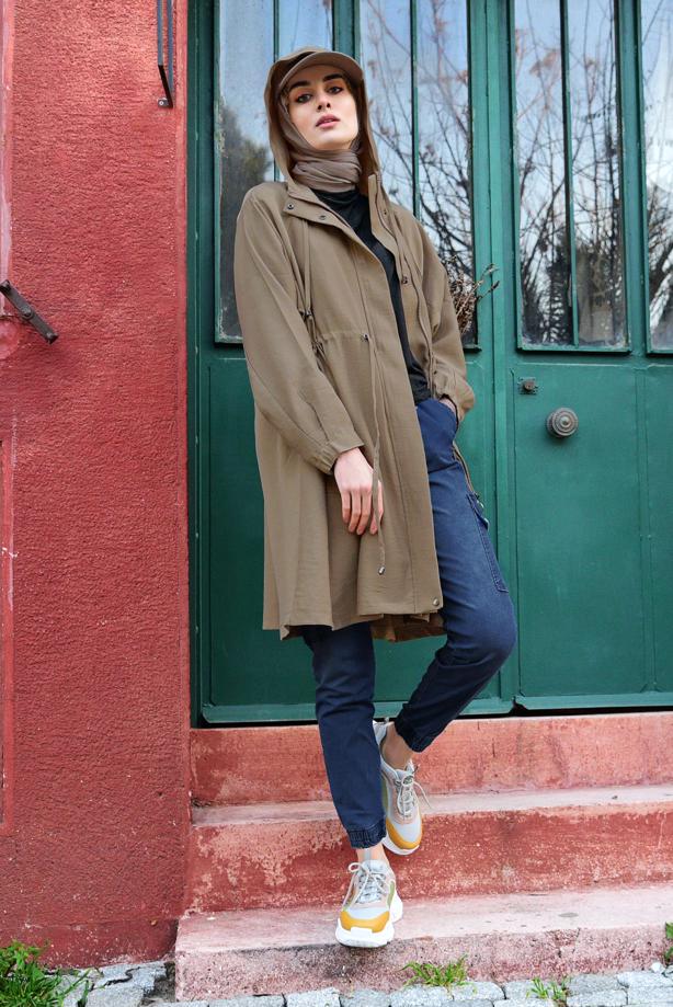 Vêtements hijab  VOLUMINOUS HOODED TRENCH-COAT 1982  - TRENDTESETTÜR