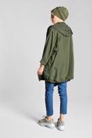 Vêtements hijab KAKI IMPERMÉABLE À BOUTONNÉ 4203 