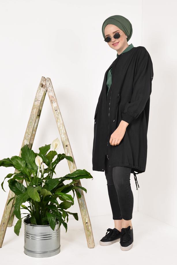 Vêtements hijab  TIE-FRONT TRENCH COAT 5882  - TRENDTESETTÜR